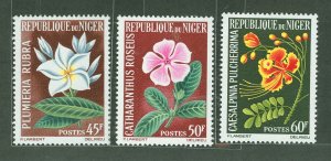 Niger #135-137 Mint (NH) Single (Complete Set) (Flowers)