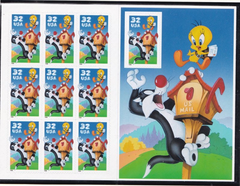 US 3204, MNH Pane of 10 - Tweety and Sylvester