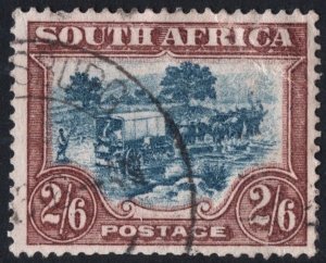 South Africa SC#44a 2'6 Sh Ox-wagon Inspanned (1945) Used