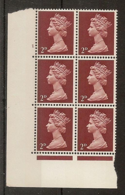 GB Machin 2d Block Cyl 1 MNH