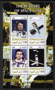 Somaliland 2011 History of Space - USSR #05 perf sheetlet...