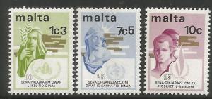 MALTA, 472-474, MNH, HUMAN RIGHTS