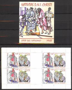 2012 - VATICAN - Scott #1514a - Complete booklet (8 stamps) - MNH VF **