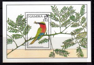 Gambia 1988 Great Red-throated Bee-eater Mint MNH Miniature Sheet SC 728