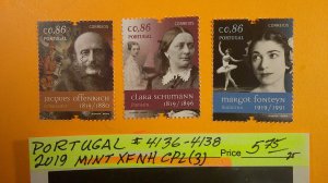 Portugal 2019 Music/Dance Issue Scott# 4136-4138 Mint XF NH CPL (3)