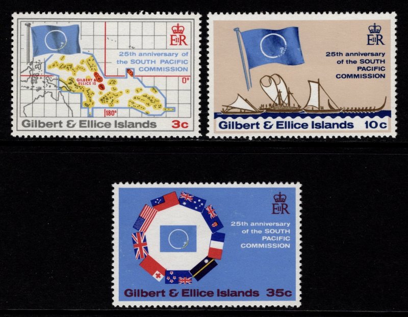 Gilbert & Ellice Islands 1972 25th Anniv. of South Pacific Com., Set [Unused]