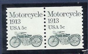 1899 5c Motorcycle coil pair VF/MNH/OG