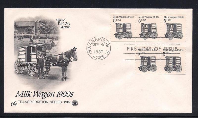 US FDC Sc.# 2253 Milk Wagon & Horse K200