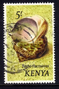 Kenya 1971 - 74 QE2 5/-  Shells  Tarbo Fluctuosus used SG 50 ( C463  )