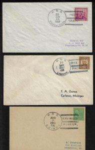 BRAZIL US 1930 40 FOUR US NAVY SHIP COVERS AT DIFF PORTS RIO PERNAMBUCO BAHIA