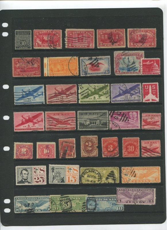 STAMP STATION PERTH USA Early Selection of 35 Stamps Unchecked Mint /Used-Lot 32