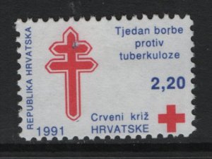 Croatia   #RA24  MNH  1991  postal tax Red Cross and tuberculosis