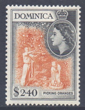 Dominica Scott 156 - SG158, 1954 Elizabeth II $2.40 MH*