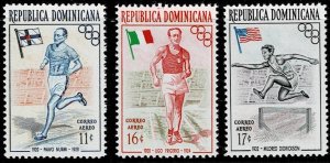 1957 Dominican Republic Air Mail Scot Numbers C97-C99 Unused Never Hinged