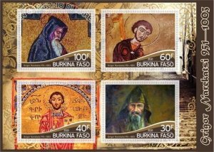 Stamps.People Armenia Grigor Narekatsi  2021 year 1+1 sheets perforated