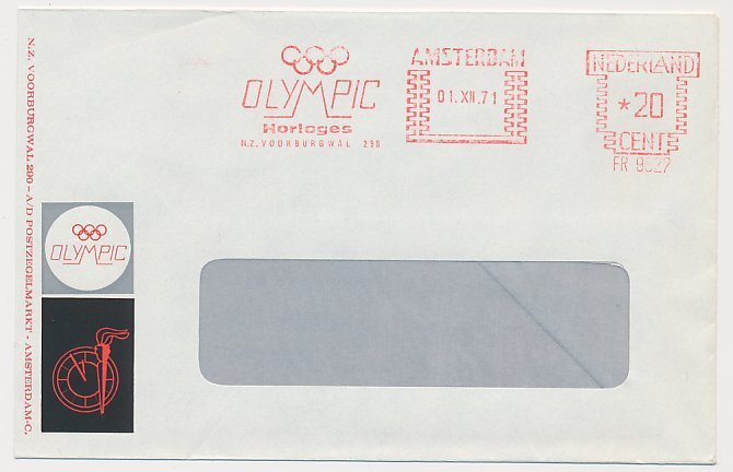 Meter cover Netherlands 1971 Olympic Watches