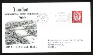 GB 1959 Phosphor Graphite 2½d fine used on 1960 London International Stamp Exh