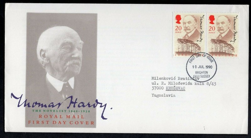 Great Britain 1990 - Thomas Hardy - The Novelist - FDC