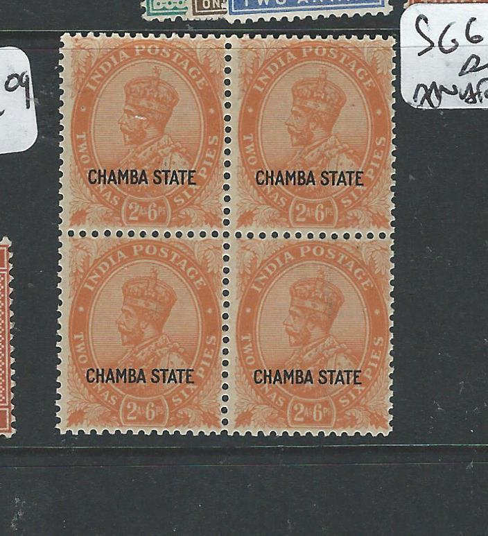 INDIA CHAMBA (PP0804B) KGV 2A 6P  SG 69  BL OF 4  MNH