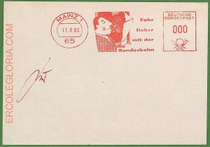 ZA0244 - GERMANY - Postal History - Mechanical Postmark on PAPER - Trains - 1966