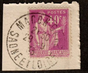 France  #265, Used, Postmark MACON-GARE, SAONE et LOIRE, 29-9-33