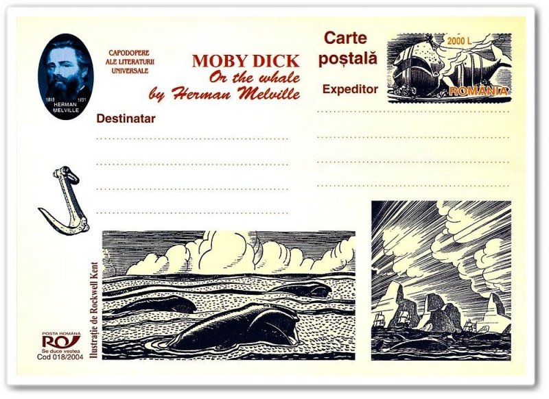 Romania 9 PSC 2004 Moby Dick or the Whale by Herman Melville, Rockwell Kent