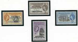 Falkland Is Dep 1L34-37 MNH 1956 Overprints (fe4075)