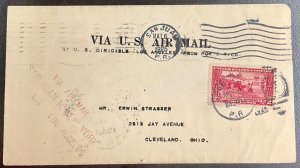 1925 Los Angeles to Puerto Rico Zeppelin Cover #618  U.S. Dirigible Los Angeles