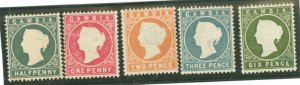 Gambia #12-14/16/18 Unused Single