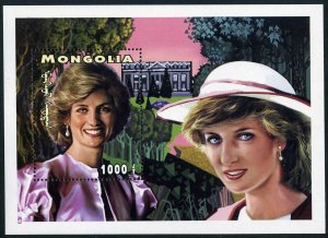 Mongolia 2292 sheet,MNH. Diana,Princess of Wales,1997.Diana in pink dress,1997.