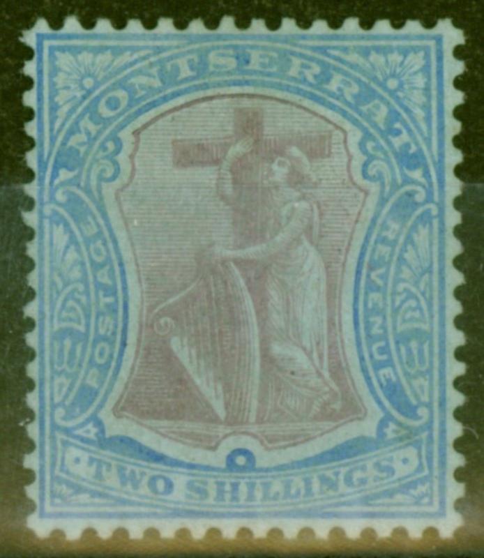 Montserrat 1909 2s Purple & Brt Blue-Blue SG45 Fine Mtd Mint