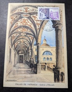 1952 French Monaco Postcard Philatelic Union Stamp Museum