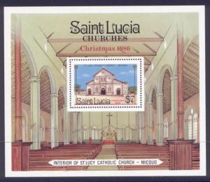 St Lucia 871 MNH - Architecture, Christmas, Church