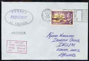 Tonga used in Fort Lauderdale (Florida) 1968 Paquebot cov...