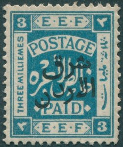 Transjordan 1925 3m greenish blue SG145 unused