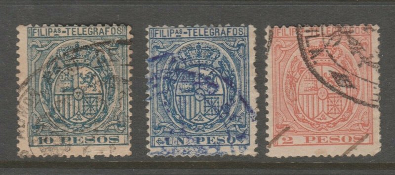 Spain Philippines Telegraph Revenue fiscal Cinderella stamp 8-12-5