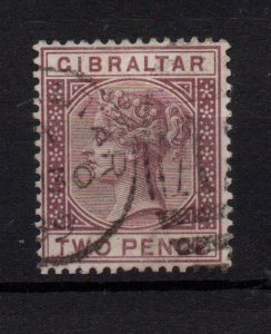 Gibraltar 1886 2d brown purple SG10 fine used WS37312