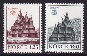 Norway #727-28 F-VF Mint NH ** Stave Churches