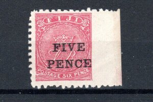 Fiji 1892 5d on 6d bright rose surcharge SG 71a MVLH