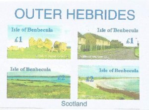 OUTER HEBRIDES  - 2014 -  Local Views - Imperf 4v Sheet - M N H- Private Issue