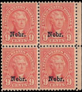 678 Mint,OG,NH... Block of 4... SCV $280.00