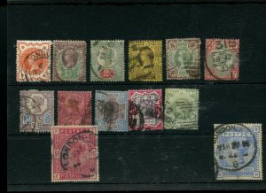 Great Britan #108-9, 111-122 some mixed condition Cat $1075 high value