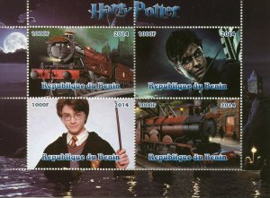 Harry Potter Stamps 2014 MNH Hogwarts Express Trains Railways Rail 4v M/S I