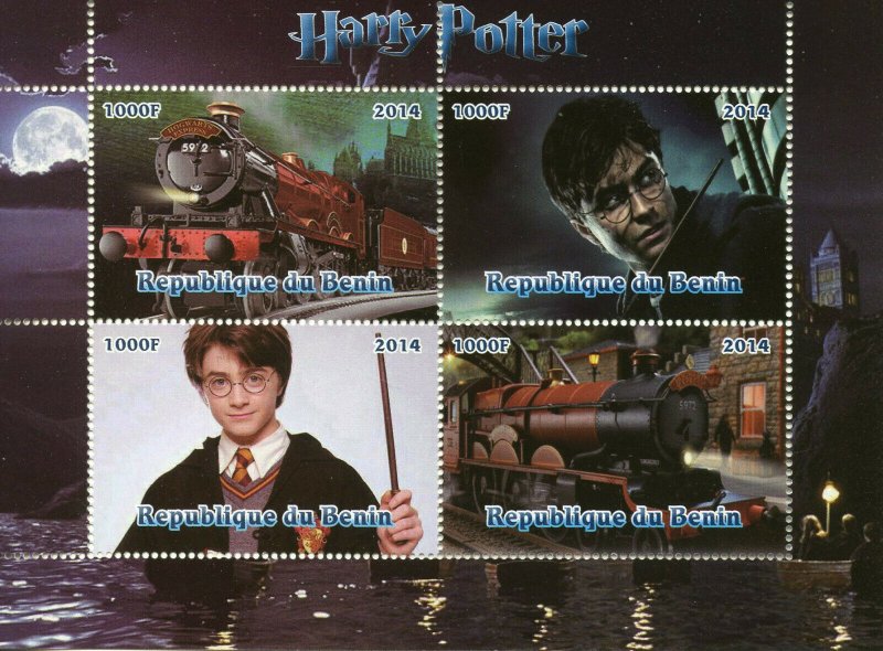 Harry Potter Stamps 2014 MNH Hogwarts Express Trains Railways Rail 4v M/S I