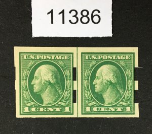 MOMEN: US STAMPS # 408 LINE PAIRS SCHERMACK TYPE-III MINT OG NH LOT #11386