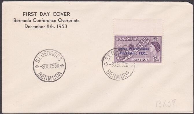 BERMUDA 1953 The Power Talks 3d on commem FDC...............................x902