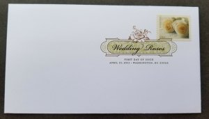 *FREE SHIP USA US Wedding Roses 2011 Love Flower Valentines (FDC) *color PMK