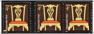 ♦SC#3761 4¢ Chippendale Chair Single & Coil Pair