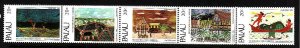 Palau-Scott#32a-Unused NH strip-Christmas-1983-