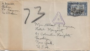 Southern Rhodesia to Brooklyn, NY 194x Rhodesian Censor (C5019)